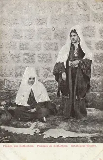 Palestinian Prints: Israel - Bethlehem - Women in Traditional Costume