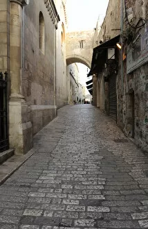 Images Dated 2nd January 2014: Israel. Jerusalem. Via Dolorosa with the Arch of Ecce Homo