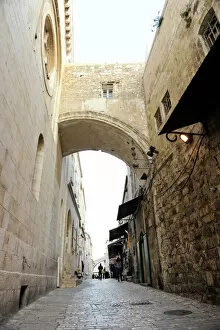 Jerusalem Collection: Israel. Jerusalem. Via Dolorosa with the Arch of Ecce Homo