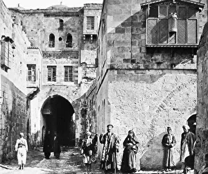 Pre 1900 Prints: Israel Jerusalem House of the Rich Man pre-1900