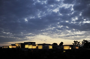 Images Dated 4th January 2014: Israel. Jerusalem. Museum. Exterior. Night view