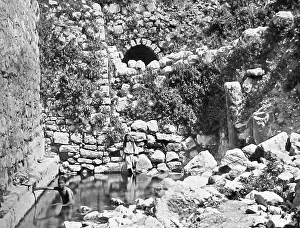 Siloam Prints: Israel Jerusalem Pool of Siloam pre-1900