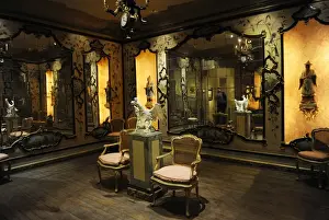 Near Prints: Israel Museum. Interior. Eighteenth century Venetian Room. J