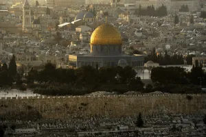Gilded Prints: Israel. Old City of Jerusalem. Temple Mount. Dome of the Roc