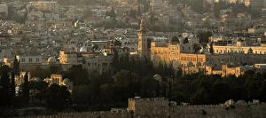Images Dated 5th January 2014: Israel. Old City of Jerusalem. Walls. Sunset