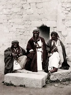 Judaism Prints: Israel Palestine Bedouin men from east of the River Jordan