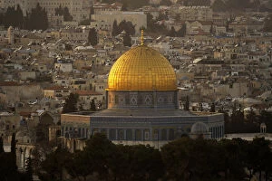 Images Dated 5th January 2014: Isral. Old City of Jerusalem. Temple Mount. View of Dome of