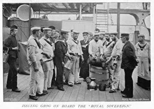 1895 Collection: Issuing Grog to Navy