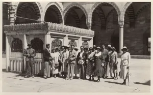 Ayasofya Prints: Istanbul, Turkey - Courtyard of the Ayasofya with tourists