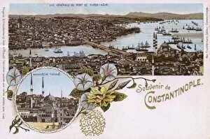 Galata Collection: Istanbul, Turkey - Galata Bridge from Beyazit Tower