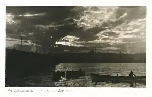 Istanbul, Turkey - Golden Horn at sunset