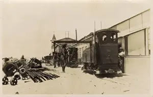 Istanbul, Turkey - Scene from Naval Dockyard - light railway