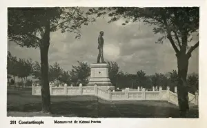 Seraglio Prints: Istanbul, Turkey - Statue of Ataturk at Seraglio Point