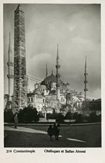 Istanbul, Turkey - Sultanahmet Mosque & Walled Obelisk