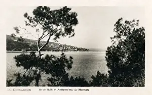 Istanbul Prints: Istanbul, Turkey - View of Bugazada from Heybeliada