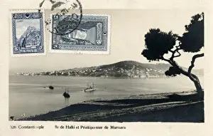 Heybeli Prints: Istanbul, Turkey - View of Buyukada from Heybeliada