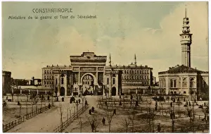 Istanbul, Turkey - War Ministry and Tower of Seras Kierat