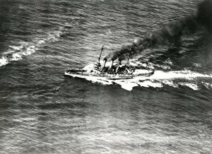 Images Dated 4th October 2011: Italian armoured cruiser at sea