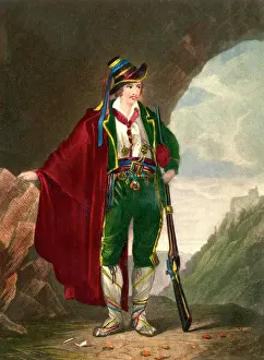 Bandit Prints: Italian bandit briganti - hand coloured engraving c. 183