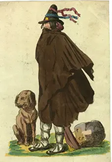 Brigand Prints: Italian brigand and his dog