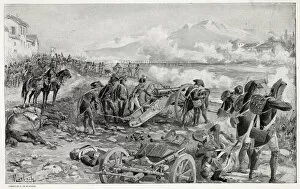Images Dated 28th January 2021: ITALIAN CAMPAIGN At the battle of LODI, Napoleon personally aims a cannon Date