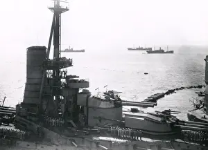 Italian dreadnought battleship entering Taranto harbour