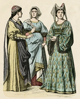 Houppelande Collection: Italian Dress of C.1400