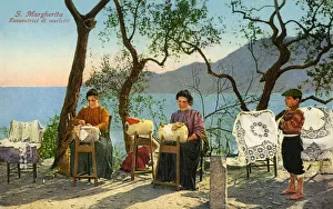 Images Dated 3rd April 2019: Italian Lacemakers - Santa Margherita Ligure, Liguria, Italy