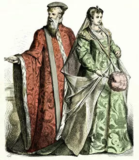 Brocade Gallery: Italian man and woman from Venice