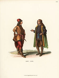 Iillustration Gallery: Italian mens fashions from the late 15th century