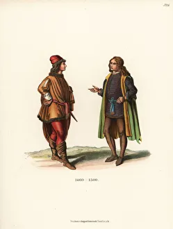 Images Dated 15th November 2019: Italian mens fashions from the late 15th century
