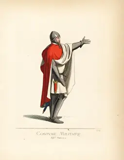 Gauntlets Prints: Italian military costume, 14th century