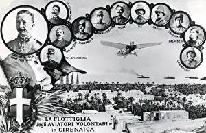 Airman Prints: Italian pilots in Italo-Turkish War, Cyrenaica, Libya