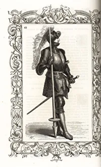 16th Century Prints: Italian soldier or man of arms, 13th century