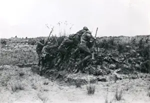 Italian soldiers in action near Piave River, Italy, WW1