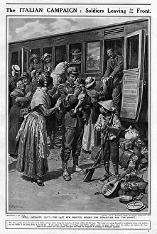 Italian soldiers depart for front Italian soldiers depart for front