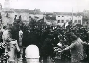 Italian torpedo boat crew occupying a port, post-WW1