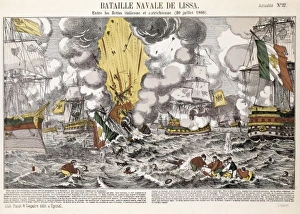 Risorgimento Gallery: Italian Unification. Battle of Lissa (July 20