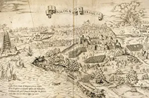 Boulogne Prints: Italian War of 1542-1546. Siege of Boulogne (19 july-18 sept