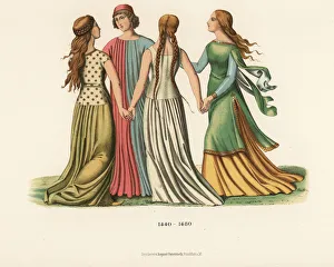 Italian womens costumes from the mid 15th century