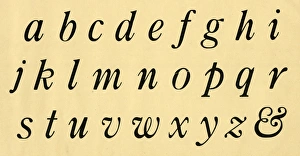 Images Dated 5th January 2017: Italic alphabet, lower case A-Z