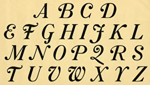 Script Gallery: Italic alphabet, upper case script A-Z