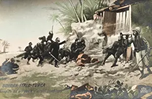 Launched Prints: Italo-Turkish War (1911-12) - Assault on an Arab Traitor