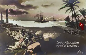 Jan17 Prints: Italo-Turkish War - Defense of the Bumiliana Wells, Libya