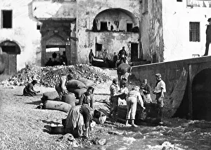 Amalfi Prints: Italy Amalfi - washing wheat - pre1900