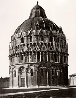 Italy - Baptistery Pisa, beside Leaning Tower, Pisa
