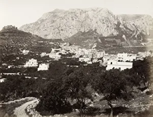 Natural Elevation Prints: Italy c. 1880s - view on the island of Capri