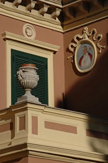 Images Dated 12th March 2009: Italy. Castel Gandolfo. Building with the portrait of Pope J