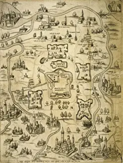 Cities Prints: Italy. Cities of Mantua, Bologna, Venice, Modena, Ferrara an