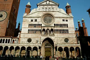 Quarter Collection: Italy. Cremona Cathedral. Main facade